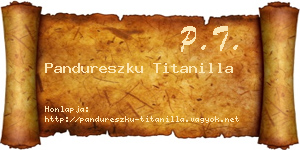 Pandureszku Titanilla névjegykártya